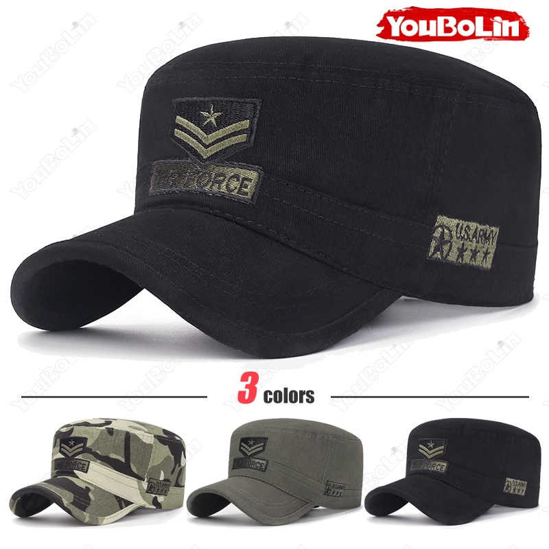 Academy Sports Outdoor - Czapka wojskowa z płaskim daszkiem, unisex,