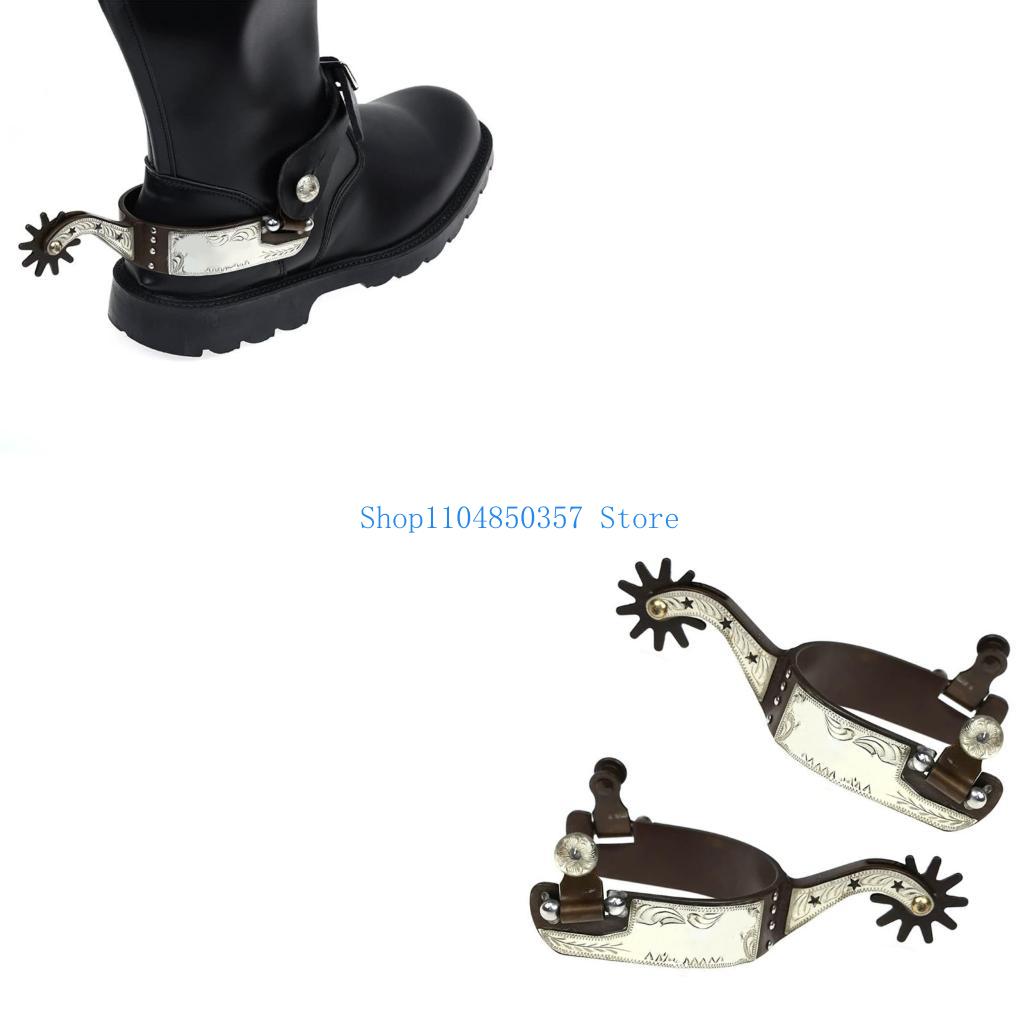 Brushing Boot Horse - 5ASD Western Cowboy Spur z Rowel