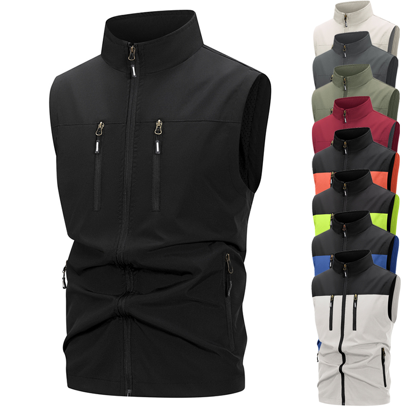 Outdoor Sport Jacket - Męska lekka kamizelka softshell z kieszeniami