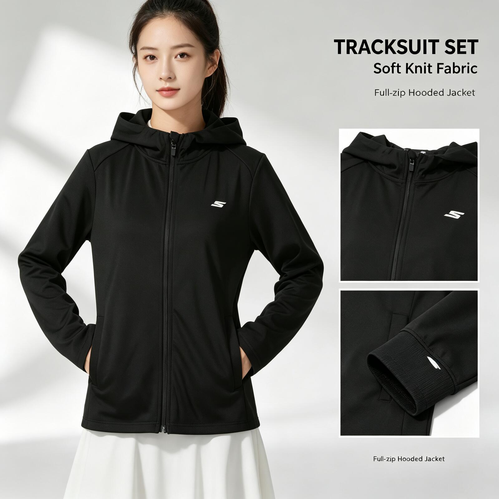 Outdoor Sport Jacket Women'S - SKECHERS Damska lekka dzianinowa kurtka z